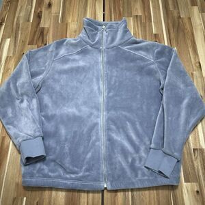 Athleta Jacket Womens L Blue Double Cozy Karma Recover Full Zip Fleece‎ Gym